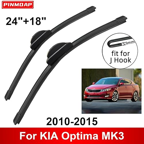 Miniatura 2 de 2 limpiaparabrisas delantero de 24 + 18 pulgadas de repuesto para KIA Optima MK3 2010-2015, limpiaparabrisas de equipo original, que cumple con la