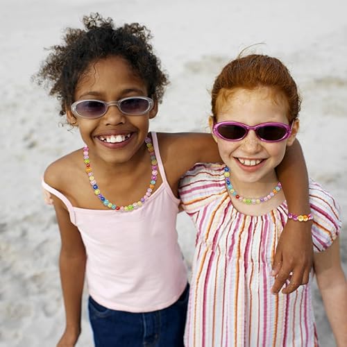 Miniatura 5 de ELANE 400 cuentas de cristal para hacer joyas, kit de fabricación de pulseras, cuentas de plástico para hacer pulseras, cuentas coloridas de