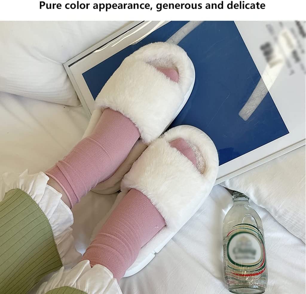 TIANYIA Hausschuhe Hausschuhe Indoor Warme Anti-Rutsch-Plüsch-Baumwollschuhe Nettes Gefühl bequem verdickter weicher Boden Flauschige Hausschuhe Geschenk für Erwachsene Baumwollschuhe
