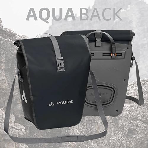 Miniatura 2 de VAUDE Aqua Back - Bolsa trasera para bicicleta - Juego de 2 alforjas de lona sin PVC - Bolsas impermeables con un volumen de almacenamiento total de