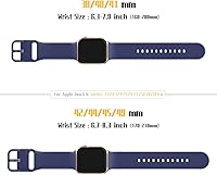 Vista 207 de Correa deportiva de silicona suave compatible con cierre clásico compatible con correas de Apple Watch de 49, 45, 44, 42, 41, 40 y 38 mm para iWatch