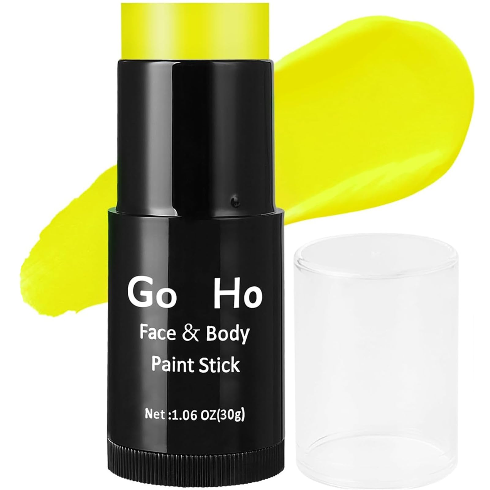 Go Ho Cream-Blendable Light Yellow Face Paint (1.06 oz),Eye Black Sports Stick,Full-coverage Pale Yellow Face Body Paint Stick for Party Halloween