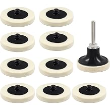 Bonsicoky 2 Inch Compressed Wool Polishing Buffing Pads, 10 Pcs