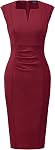 Allegra K Sheath Robe Pencil Work Robes de bureau professionnelles sans manches pour femme