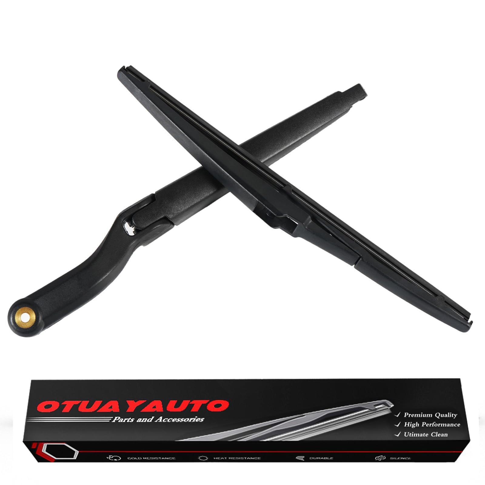 OTUAYAUTO Rear Windshield Wiper Arm Blade Set - Replacement for Lexus GX460 2010-2023 - Factory Style Back Wiper Cover Accessories Assembly for Rear