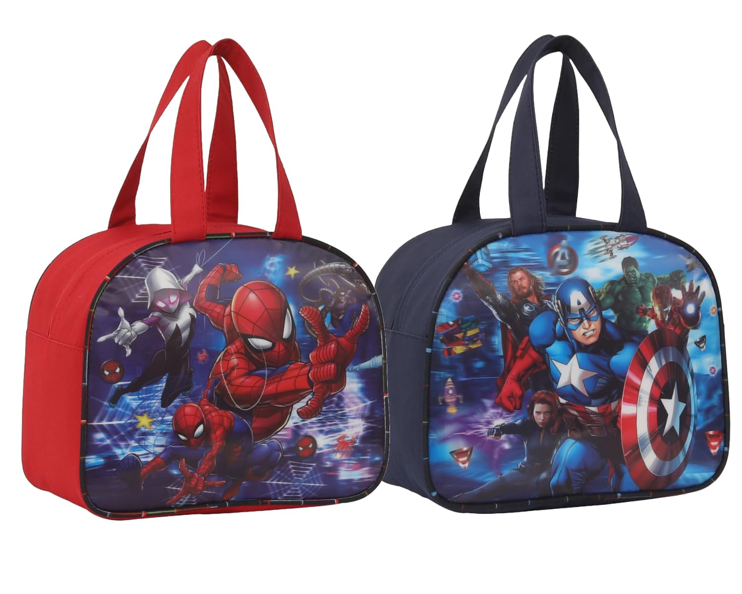 STRONG LIFE Combo Polyester Tiffin School Office Picnic Work Lunch Bag for Kids with Bottle Holder Pack of 2 (Red+Blue) (B0CTXCCH9H) Amazon Price History, Amazon Price Tracker