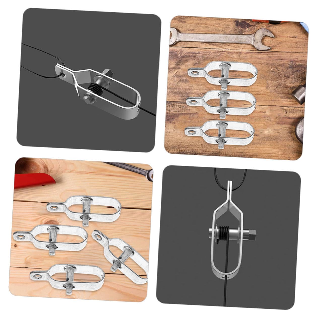 PRETYZOOM 4 Set Tenditore Filo Recinzione Resistente Per Tensione Esterni Per Uso Industriale E Attività Ricreative Facile Da Installare E Trasportare 2 Pezzi * 4