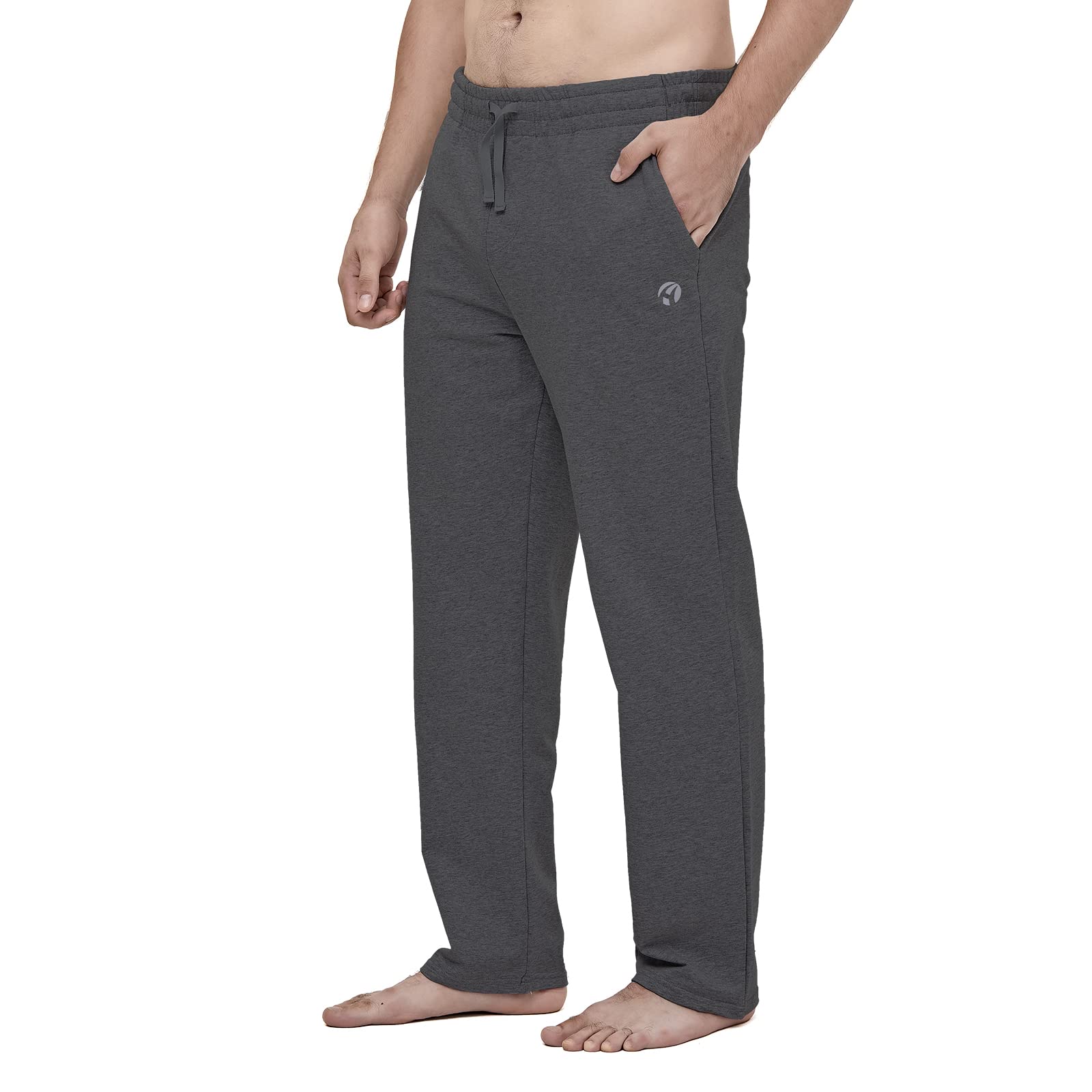 HMIYA Herren Jogginghose Baumwolle Sweathose Lange Atmungsaktiv Sporthose Yogahose Klassische Trainingshose mit Taschen