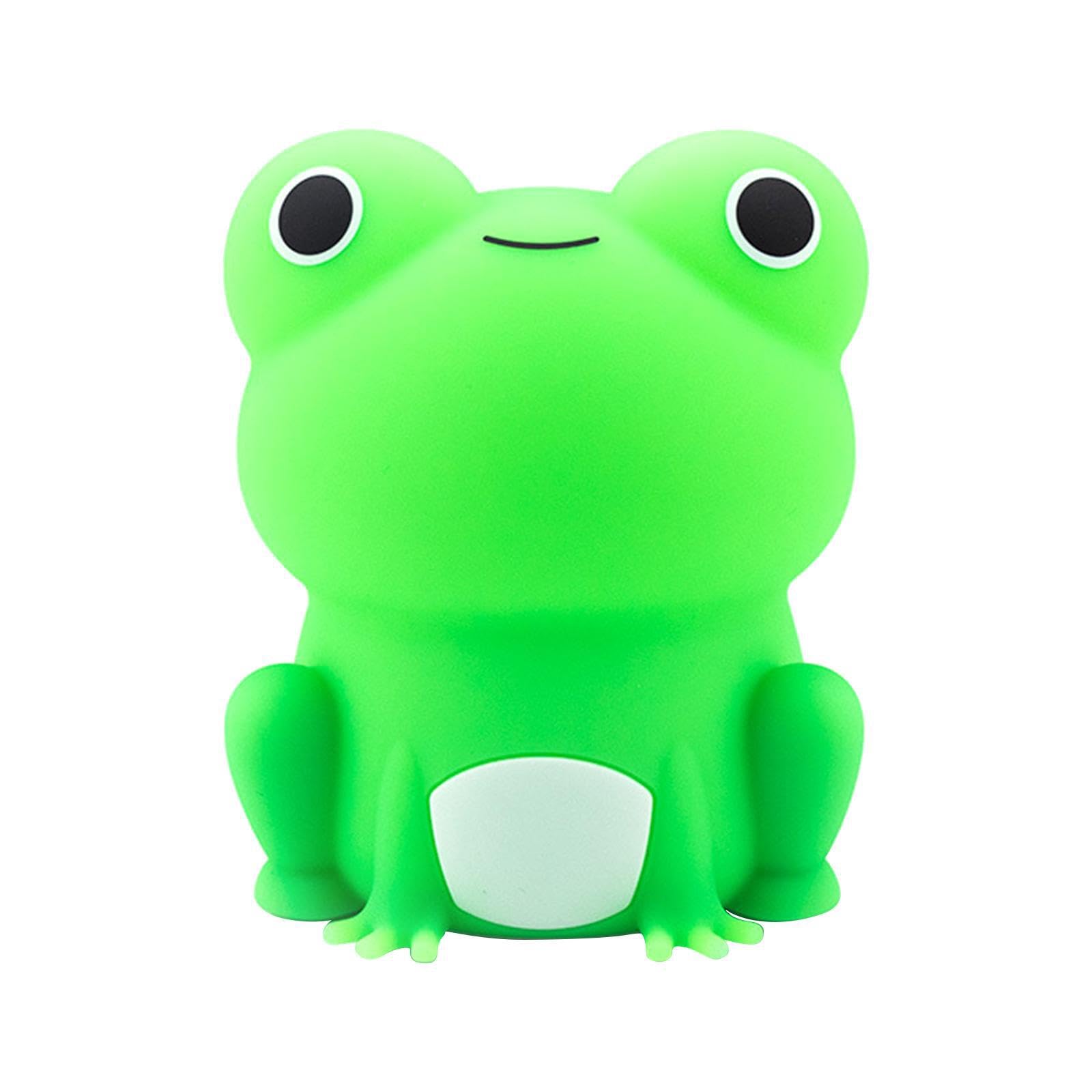 Quxvuis Girls Light Bright Night Toy For Kids Cartoon Frog Animal Led Bedside Usb Rechargeable Nursery Soft Silicone Night For Kids Cartoon Frog Animal Led