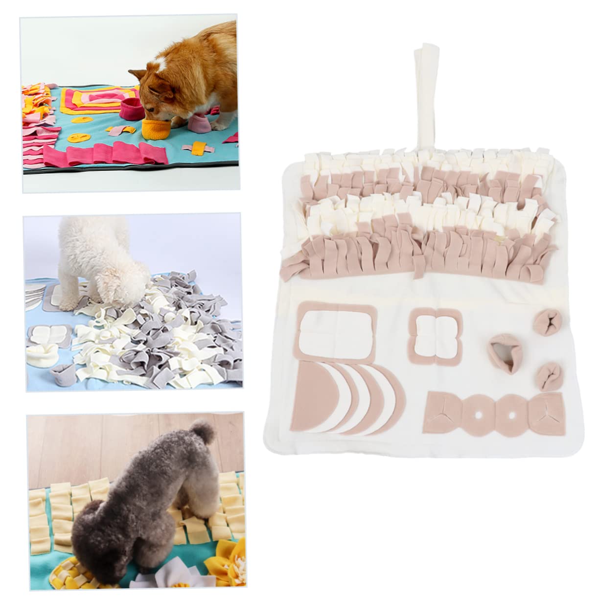 Kisangel Tapis de Fouille pour Chien, Tapis D’Alimentation Lent en Peluche, Lavable, pour Activités Intérieures et Stimulation de L’odorat