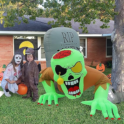 BLOOMWIN Halloween Inflatables Outdoor Decorations - 8Ft x 5Ft Scary