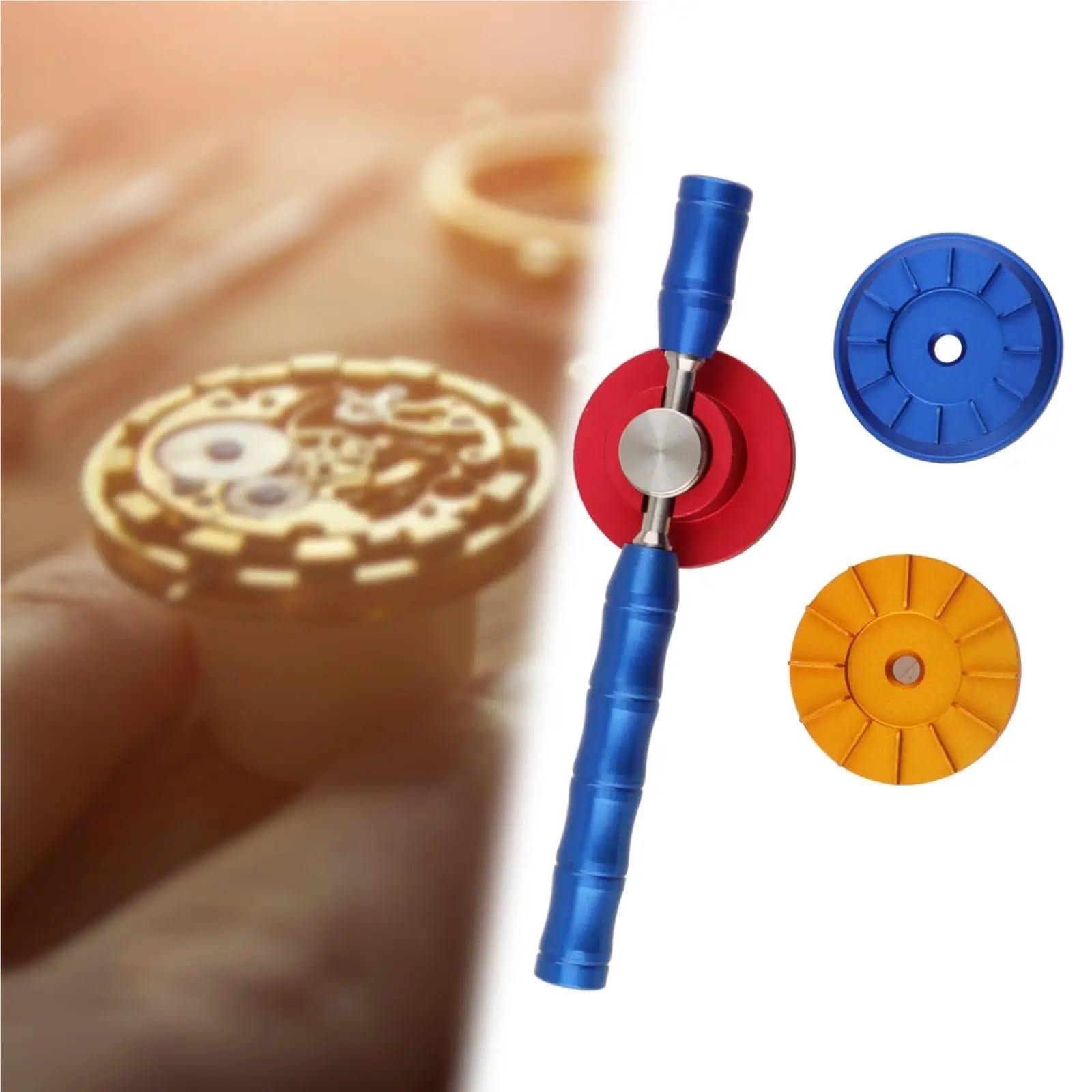 Kit de Herramientas for abridor Relojes, Cajas, Apertura con 3 Troqueles, removedor Cubierta Trasera Reloj, Herramienta reparación para Abrir Tapa Trasera de Reloj