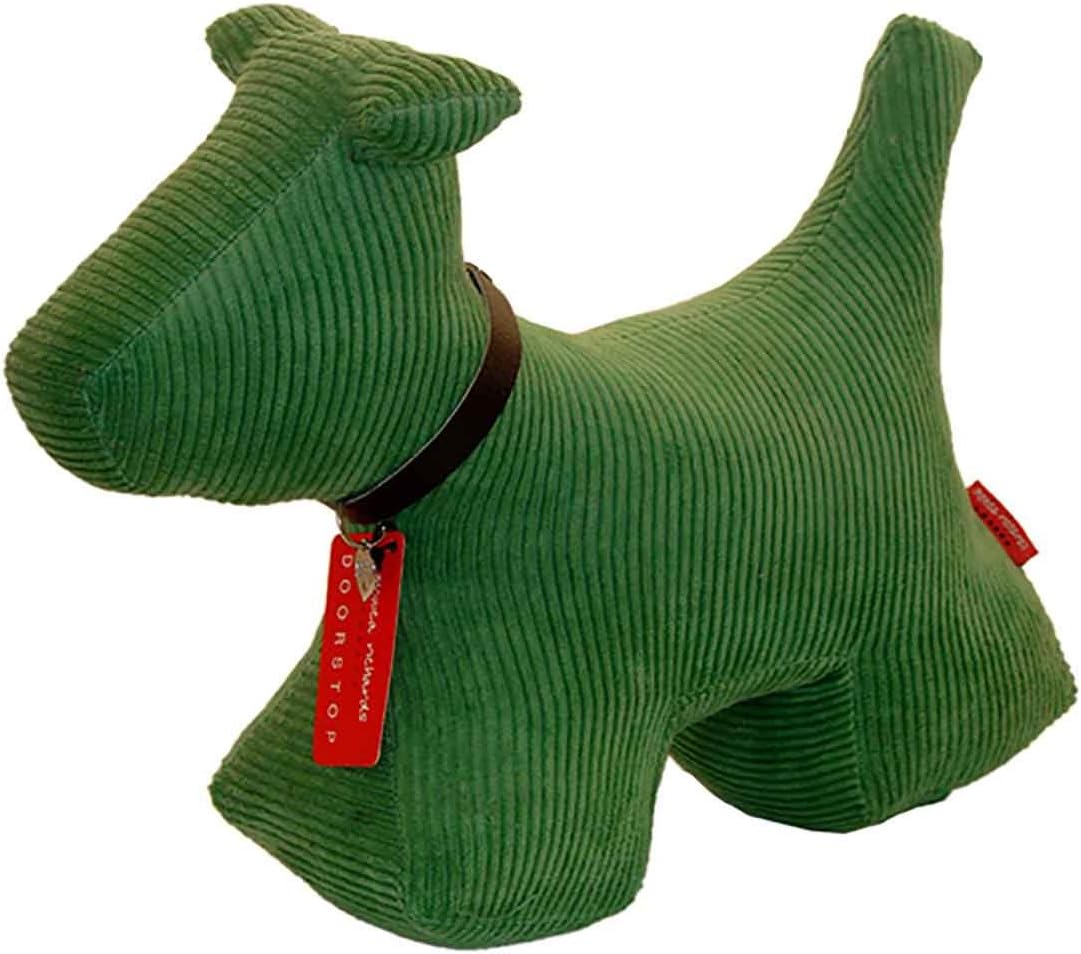 Dog Doorstop 1.5KG By Monica Richards London (Green Cord