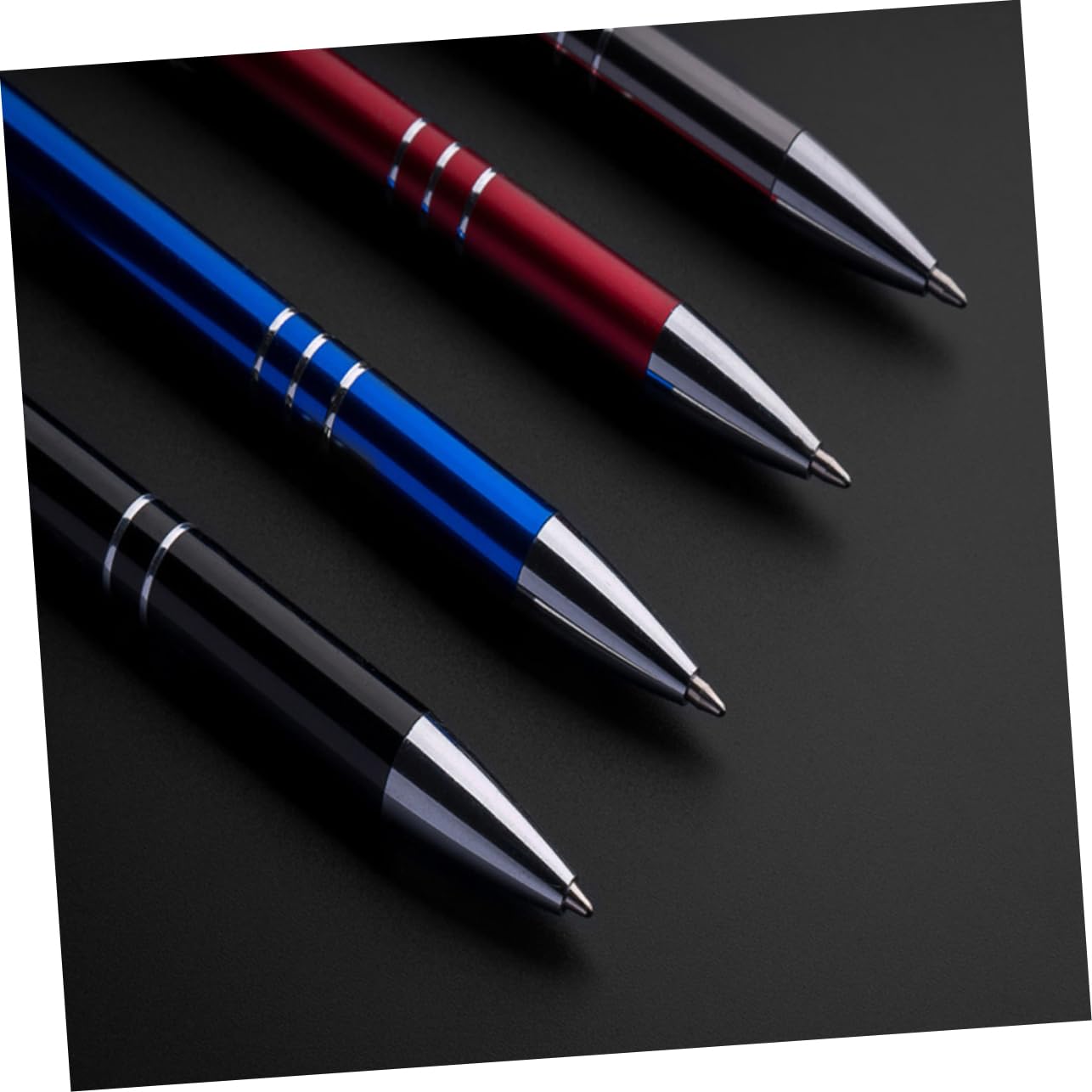 STOBOK 18pezzi Penne Sfera Retrattili Metallo Scrittura Design Elegante Per Scuola e Ufficio Colore Nero Per Professionisti e Studenti