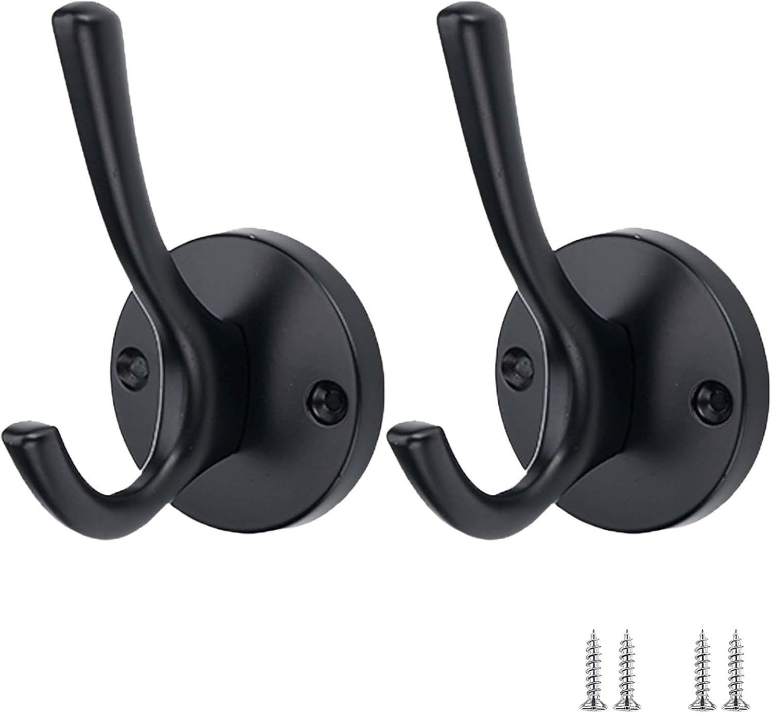 PAQWTYB Hooks, 2 Pack Metal Single Hook Wall-Mounted Coat