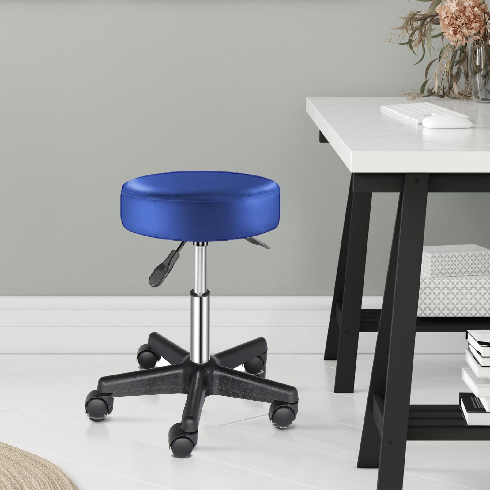 TactFire Tabouret de Bureau, Tabouret à roulettes avec Rotation 360