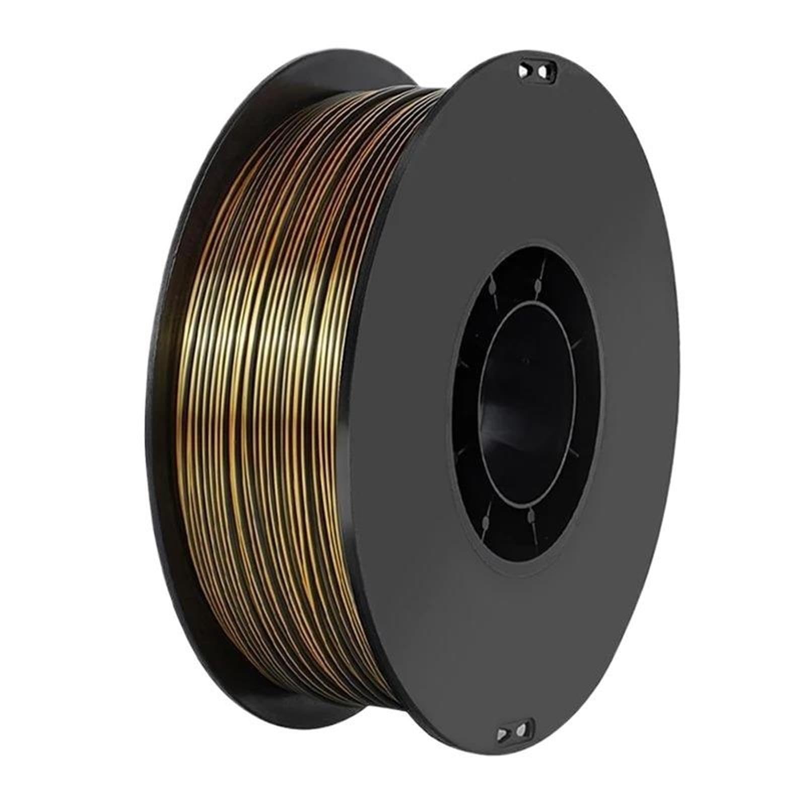 Zweifarbiges Schwarz-goldenes Seiden-PLA-3D-Druckerfilament, 1,75 Mm