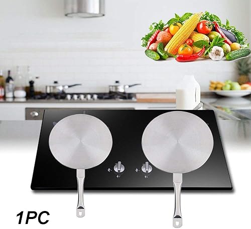 Miniatura 8 de Difusor de calor para cocina de vidrio, difusor de calor de acero inoxidable, placa adaptadora de placa de inducción de 9.45 pulgadas, placa de