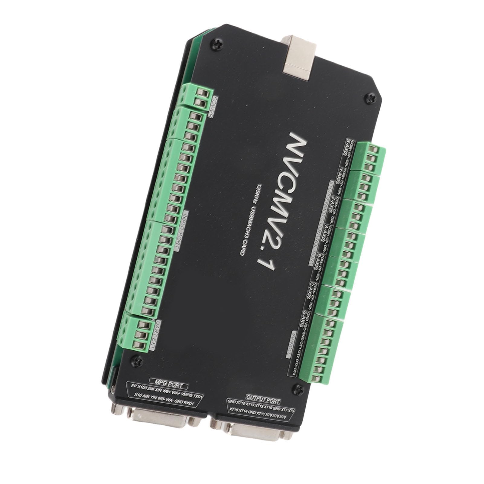 6-osiowy Sterownik CNC Karta Sterowania Ruchem USB w Obudowie ze Stopu Aluminium 16 Interfejsów Wejściowych i 16 Wyjściowych Sterowanie Wrzecionem PWM dla Maszyn CNC z Silnikiem Krokowym