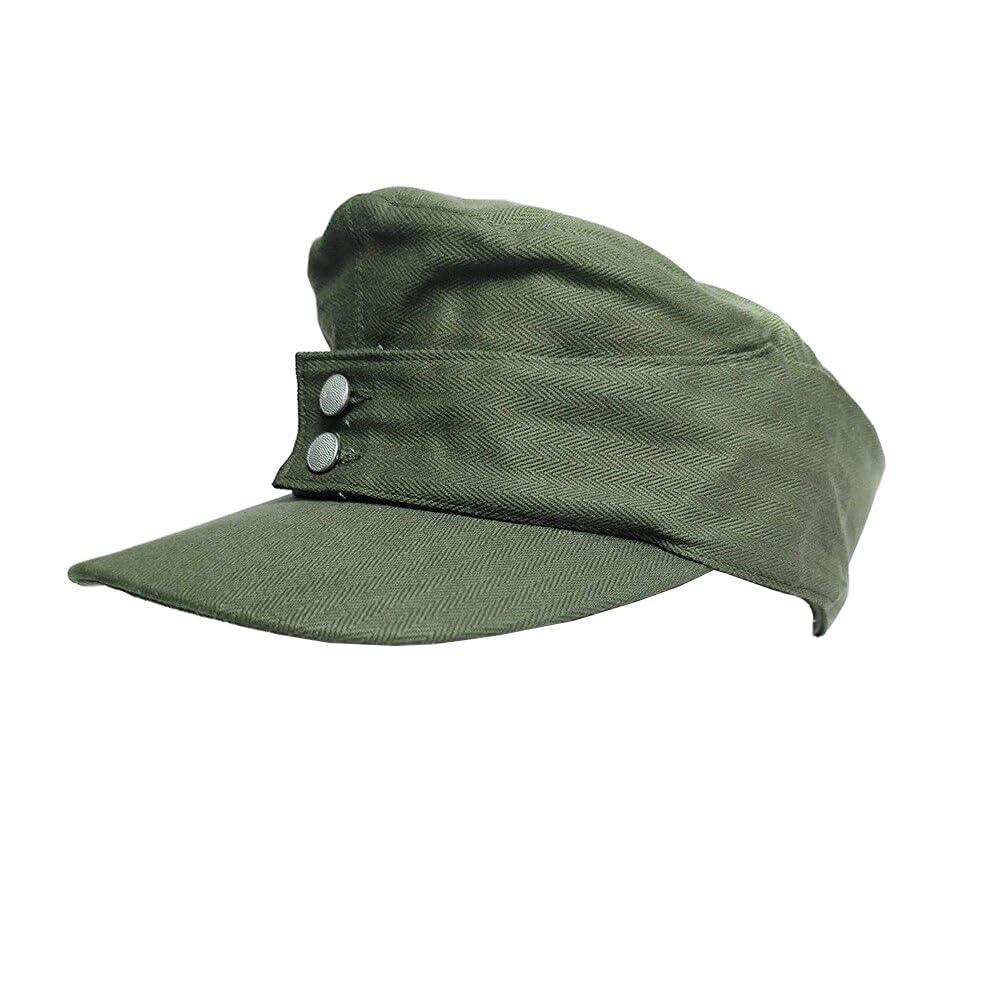 WW2 Deutsche M43 Männer Retro Stil Soldaten Ausrüstung Baumwolle Cap Outdoor Wandern Hut Solid Grün