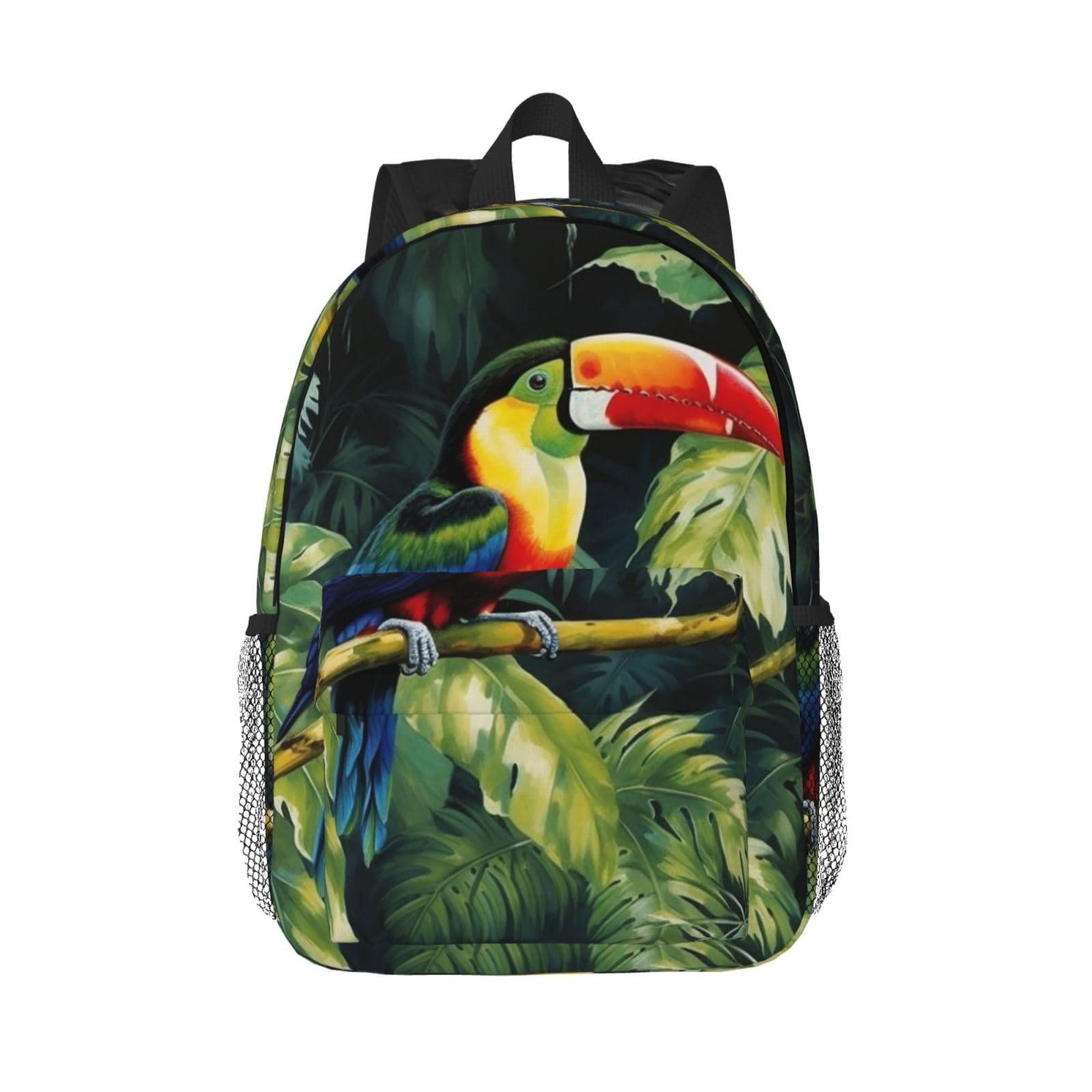 MISTRARA Toucan Perching Of American Rainforests 15 Inch Lightweight Backpack Laptop Backpack Hiking Backpack Sports Backpack
