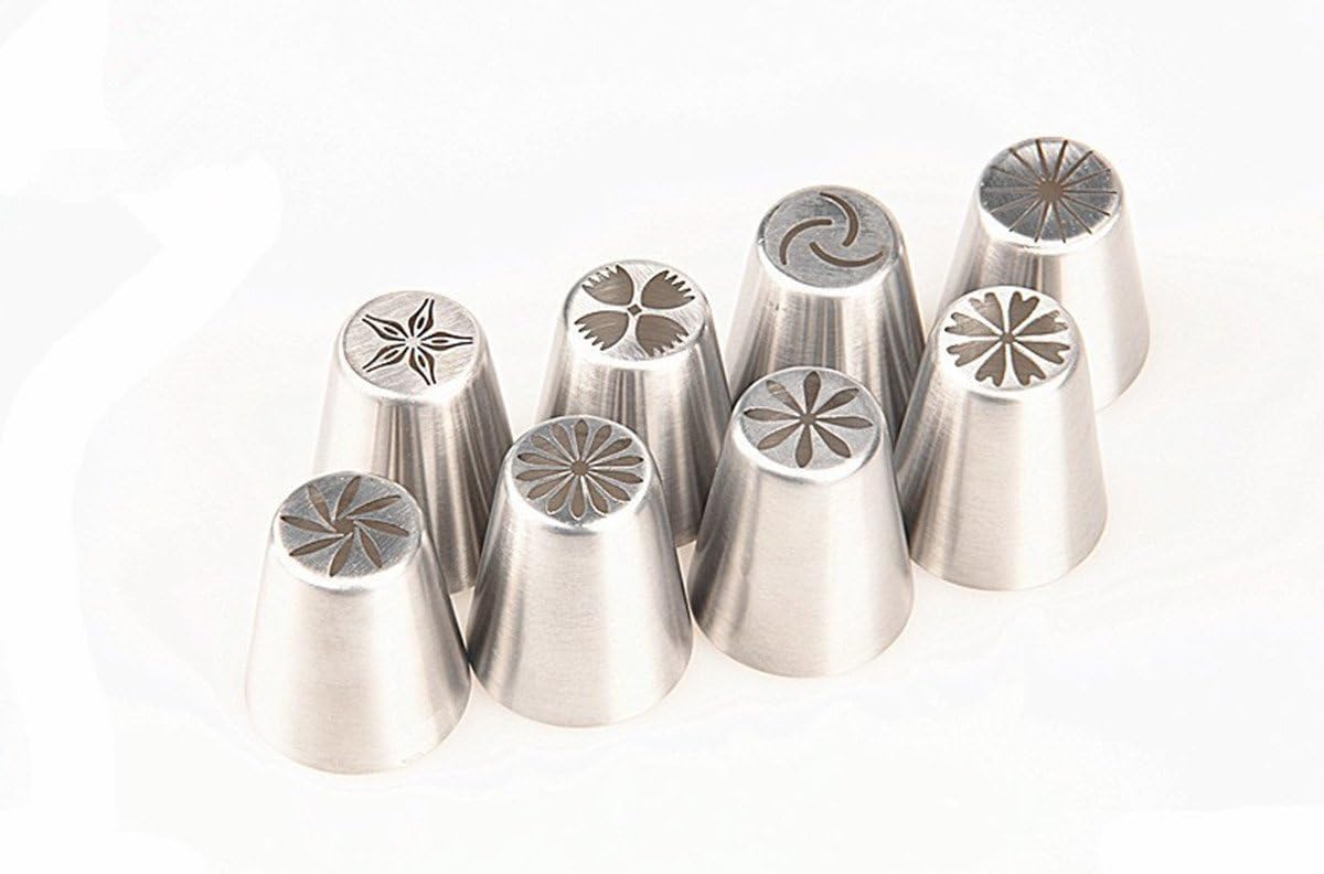 8pcs New Design Russian Tulip Icing Piping Nozzles Cake Decoration Tips DIY Baking Tool.