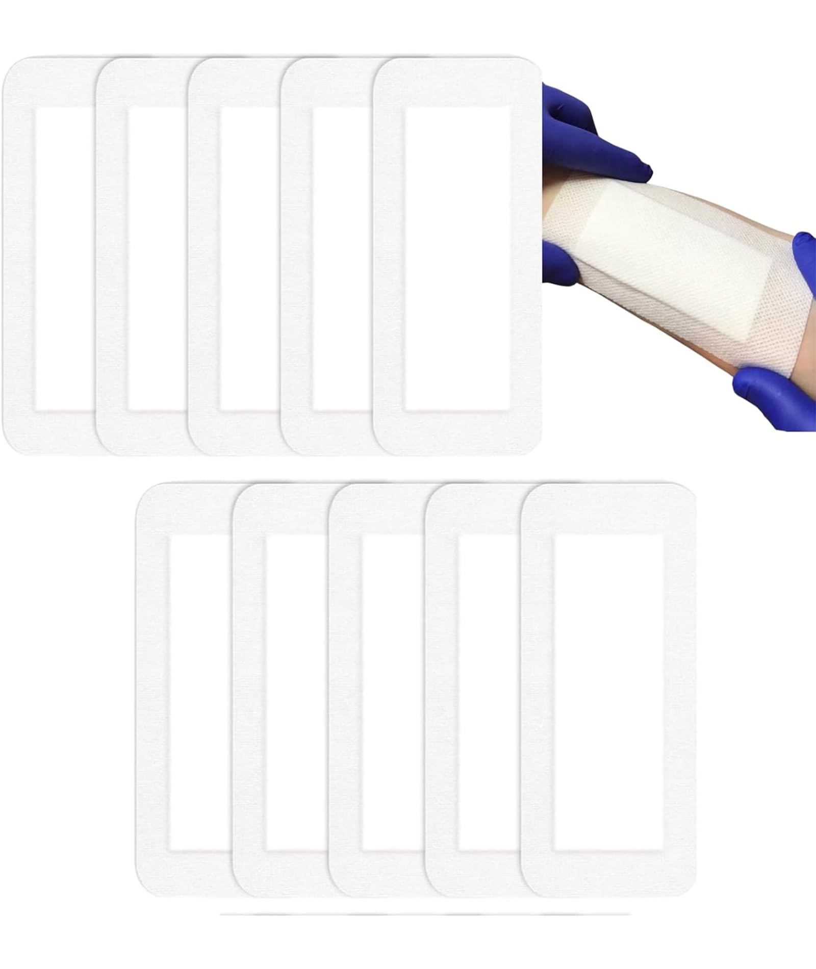 10PCS 10 * 25cm Hydrocolloid Patch, Silicone Foam Dressing Waterproof Bandage,White sterile adhesive dressing-image-44