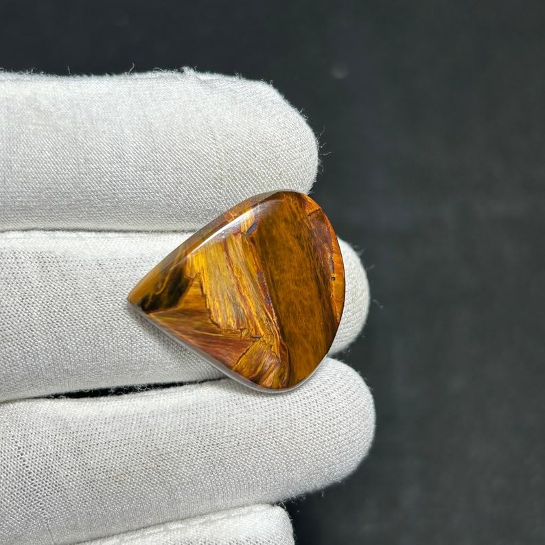 Piétersite naturelle cabochon poire 28x27mm pour création de pendentif unique DIY