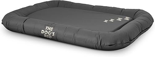 Miniatura 8 de The Dog's Bed - Cama impermeable para perro, tela Oxford gris duradera, cremallera YKK, funda reversible lavable, camas para perros para el hogar,