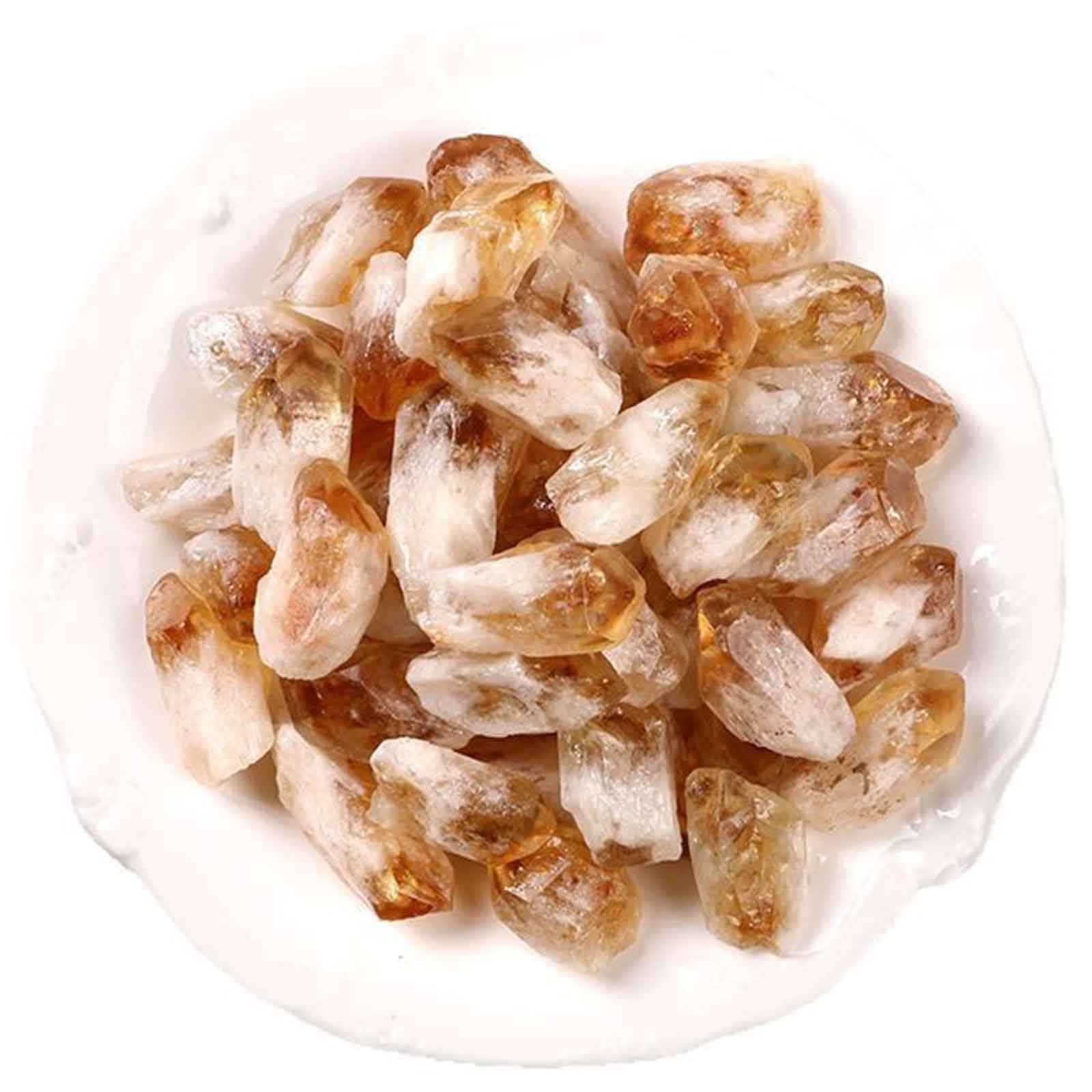 Quarzo Naturale, Fiore di Quarzo Cristallo Giallo - Rocce Decorative for Acquario, Pietre grezze curative for la Decorazione Domestica | 1.2~2in/1.1lb