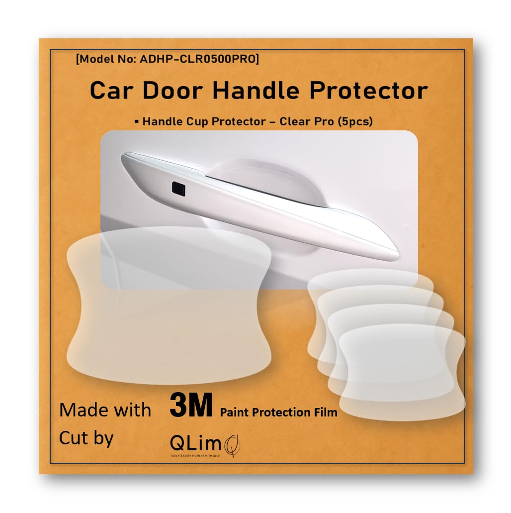 3M-Pro 5pcs Car Door Handle Cup Protector/Sticker/Guard, 3M-PPF(Paint Protection Film) Pro Series, Clear(Transparent), Anti Scratch, Universal Fit for Most Cars (Clear Pro/5pcs)
