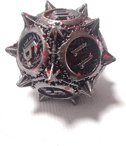 Miniatura 2 de Juego de dados DND de metal juego completo hecho a mano con forma de bocina DND sirve como buscador de caminos para TT RPG bosque