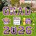 Lotus Hills Graduation Decorations 2026 Purple, 11 Pcs Graduation Yard Signs Class of 2026, 15" Large Shimmering Grad Signs for Lawn Garden Pathway, High School College Senior Grad Party Decor Outdoor