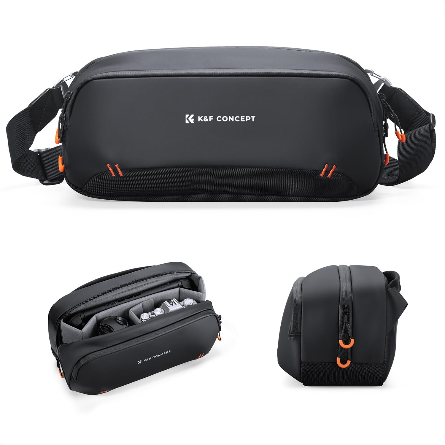 Camera Sling Bag, Vlog Photography HandBag, Storage Portable Carrying Case for Switch 2/Steam Deck/DJI Osmo Pocket 3/Mobile 7P/GoPro/Insta360 Action Cameras & Digital Accessories