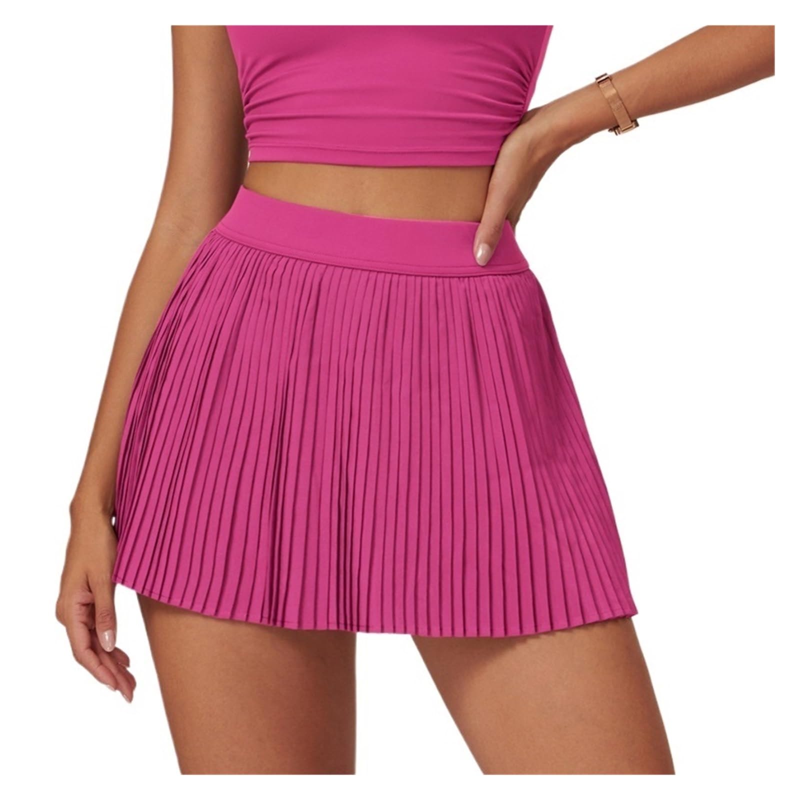 Tennisrock Damen Damen Tennis Golf Röcke Hohe Taille Mit Taschen Innenshorts for Sportliche Skorts Rock