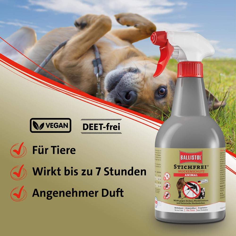 Ballistol, liquido anti-punture per animali, Unisex, Stichfrei Animal 5 Liter, Kanister, 5 litri