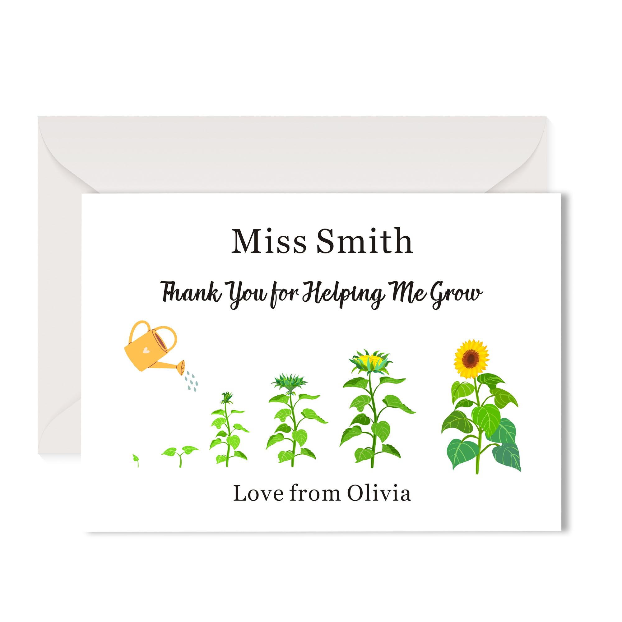 Thank You Cards Personalised Teacher Gifts for Women Men Thank You Teacher Cards Thanks You Gift Greeting Card with Envelopes Thanks You Teachers Gifts End of Term Gifts (Design 1)