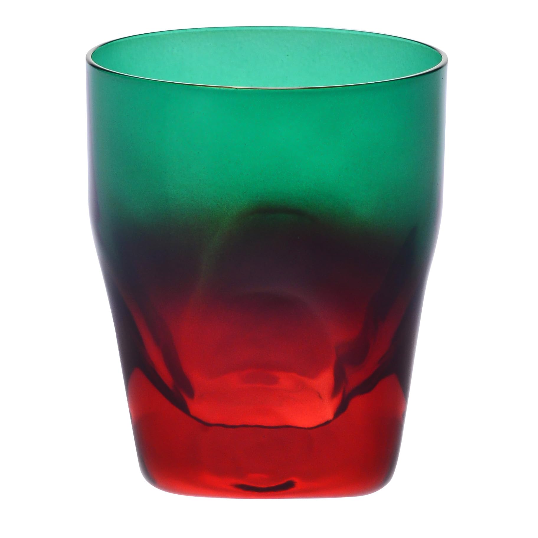 Krosno – Vasos de Whisky, Bebidas y Cócteles 260 ml – Set de 6 unidades en 6 colores únicos – Colección Aurora – Cristal sin Plomo – Pintados a Mano
