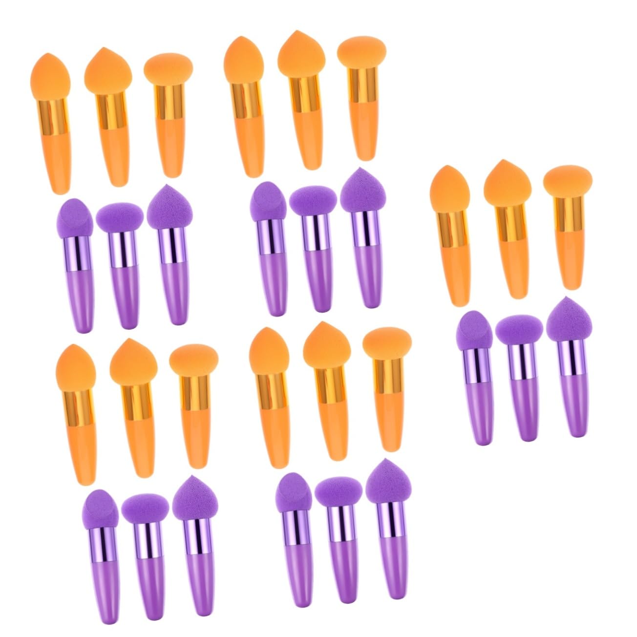 POPETPOP 30pezzi Spugnette Makeup Portatili Strumenti Cosmetici Versatili Per Applicazione Fondotinta e Trucco Lavabili e Riutilizzabili Per Uso Quotidiano e Professionale