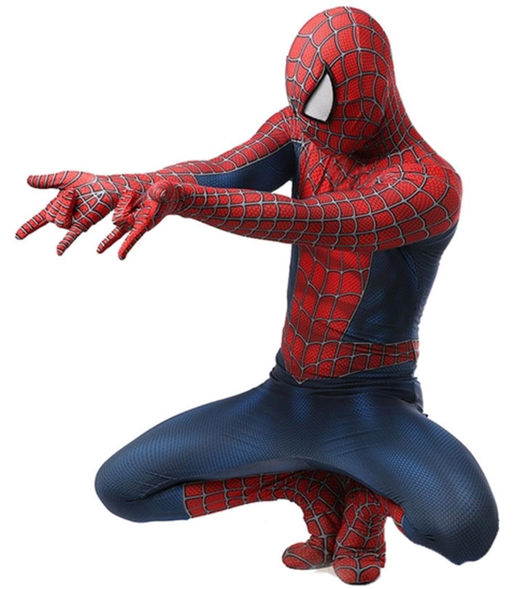 Photo 1 of VIARAND Hero Costume for Halloween - Stretch Spandex with Hidden Zippers & Detachable Mask (Red, Adult-M(Height:63"-65"))