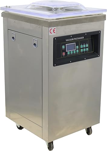 TECHTONGDA Máquina de sellado al vacío de cámara Sellador de envasado Acero inoxidable para ahorro de alimentos Longitud de sellado de una sola