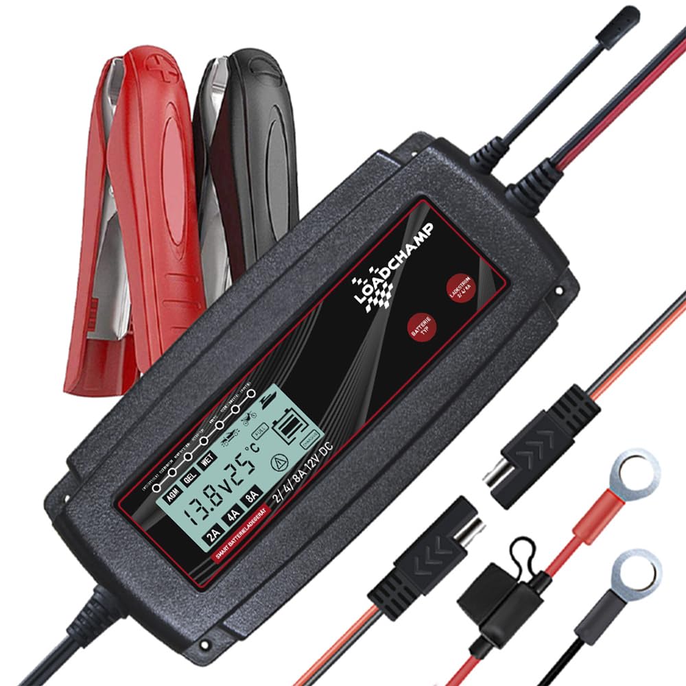 Loadchamp LC-800 Automatik Batterie Ladegerät 2A/4A/8A 12V Batterie-ladegerät Akku