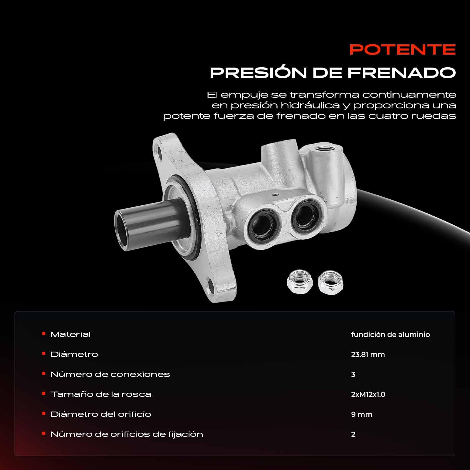 Frankberg Bomba de freno Compatible con Laguna II BG0/1 2.0L Laguna II Grandtour KG0/1 1.9L Laguna II BG0/1 1.9L Laguna II Grandtour KG0/1 2.0L Laguna II BG0/1 1.6L 7701207170