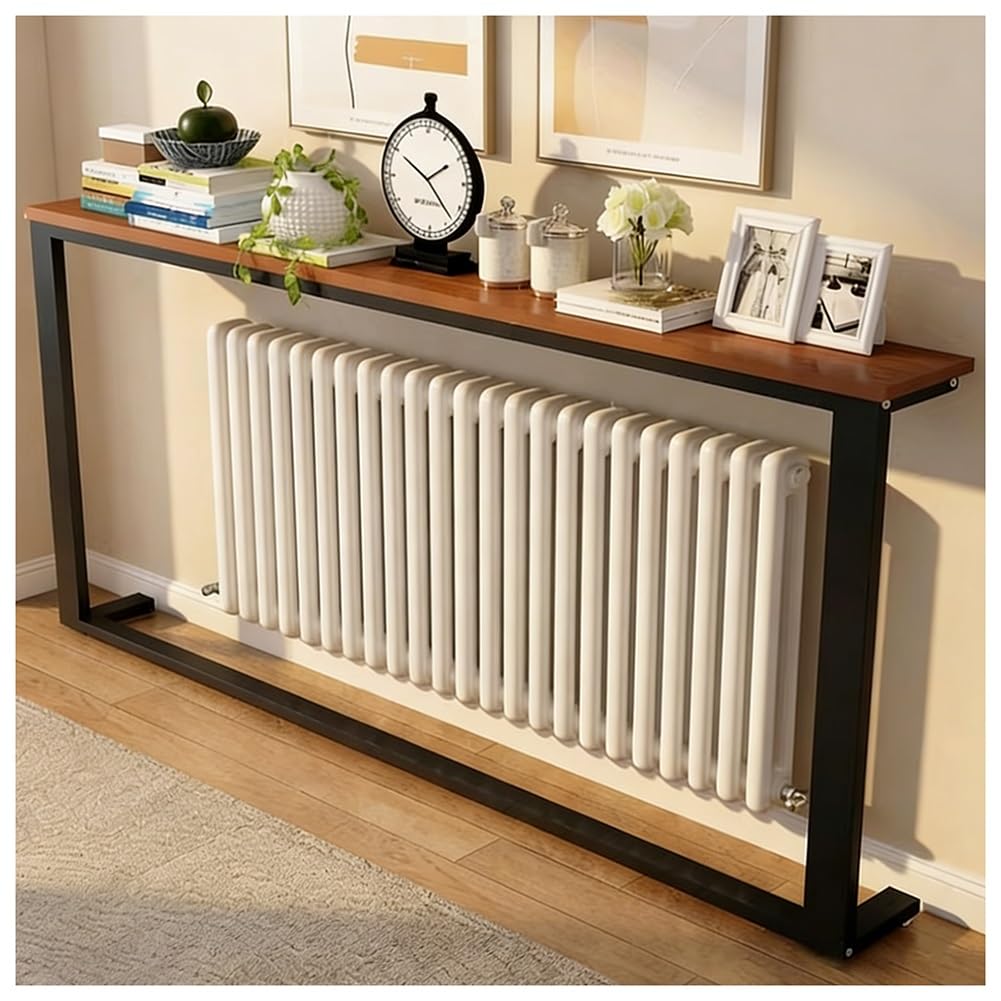 Tavolo consolle, tavolino stretto per divano, ripiano in legno per ingresso, soggiorno e camera da letto, design lungo per posizionare oggetti, 80 x 20 x 90 cm