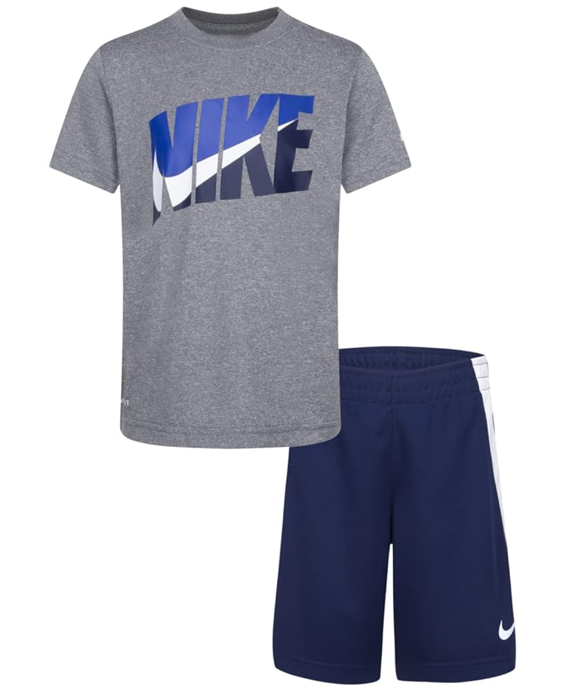 NIKE Tee SHORT PANTS SETUP【L】 Nike Little Boys Split Futura Short Sleeve Jersey T-Shirt
