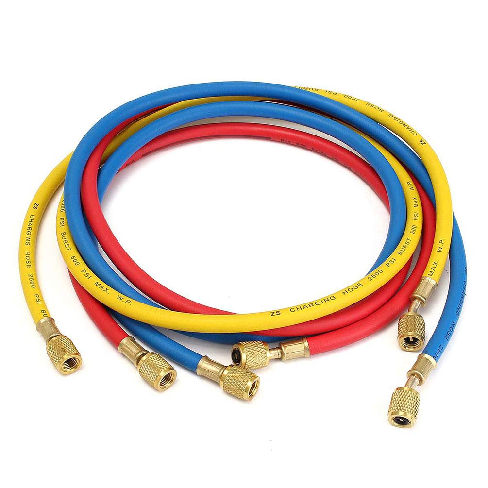 3-Way Ac Manifold Gauge Set For Freon Charging And Vacuum Pump Evacuation, Fits For R12 R22 R502 Refrigerants, Refrigeration Gauge A/C Refrigerant Air Conditioning Tools Set