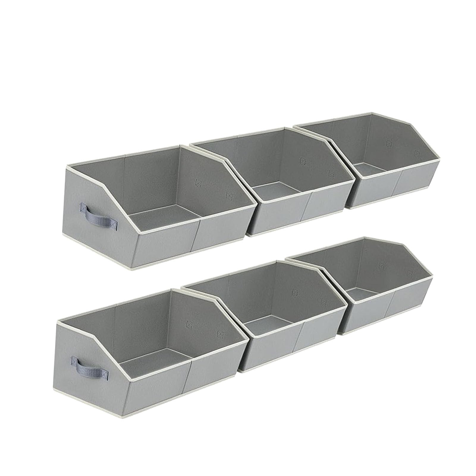 Alomejor Große Trapezförmige Schrank-Organizer, Stabile, Zusammenklappbare Aufbewahrungswürfel für Kleiderbox für Wohnzimmer, Schlafzimmer, Büro (Strukturiert)