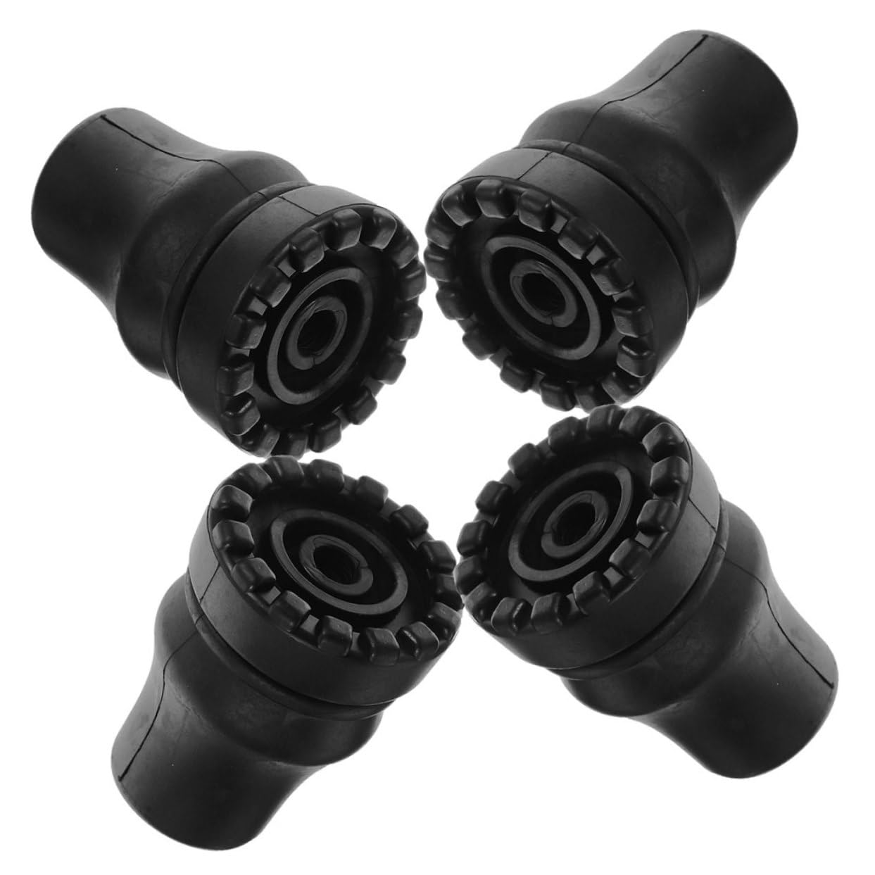 Sosoport 1set Anti-Slip Crutch Foot Pads Walking Stick Climbing Cane Foot Cover Cane Tips Crutch Foot Cover Walking Pole Tips Cane Ends Plastic Crutch Pads Crutches Pads PVC Black 4pcs
