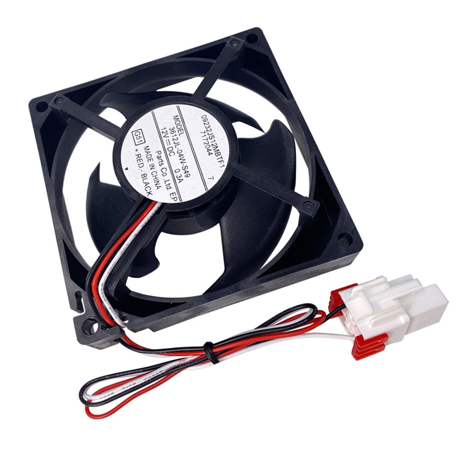 Uqezagpa Multicolor 3612Jl 04W S49 Refrigerator Evaporator Fan Motor 12V 0.3A Suitable For Different Brand Models Direct Fit Alternative Direct Replacement Fridge Fan