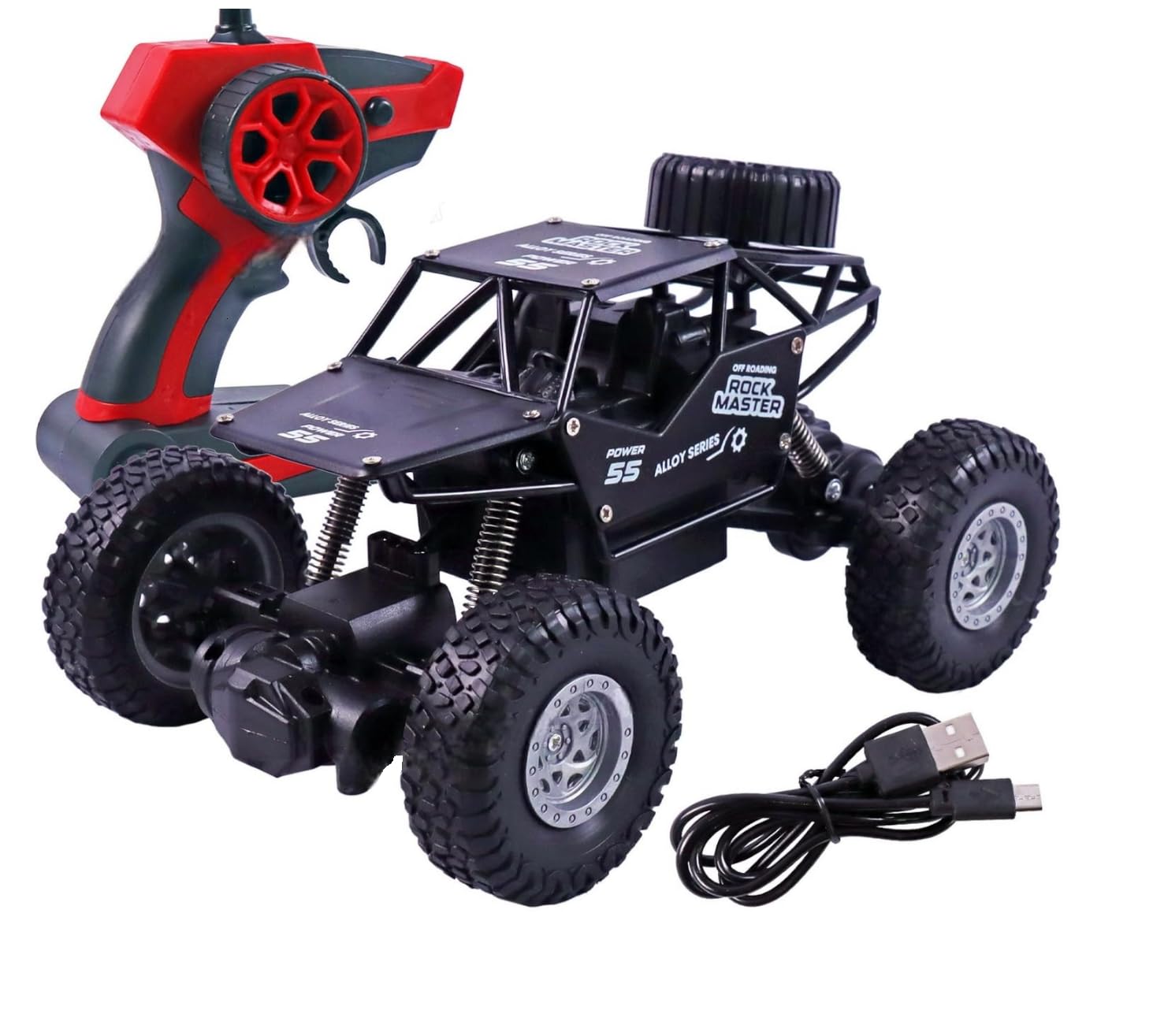 Sanghariyat® Remote Control Rock Crawler 5 Function High Speed 1:18 Rc Car Toys for Boys 2Wd Off Road Vehicle Toy Cars for Kids Monster Truck Rock Climbing Car Toy for Kids【Colors as Per Stock】